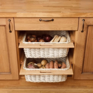 Outdoor kitchen basket Prem iron +wood bunai PVC - Rattan - Wicker