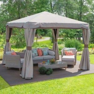 Outdoor luxury sofa set frame iron bunai PVC - Rattan - Wicker